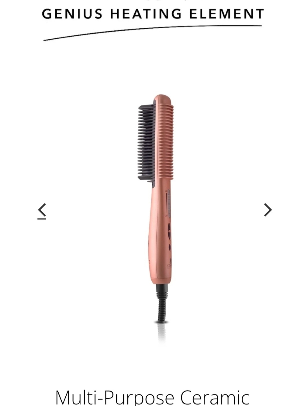 Royale Multi-Purpose Ceramic Hair Brush in Rose Gold